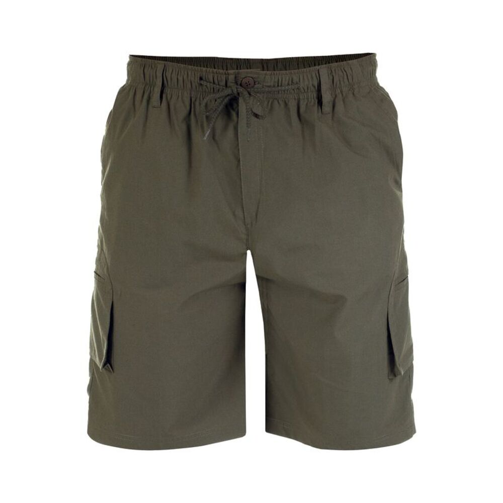 Duke Mens D555 Nick Elasticated Waist Cargo Shorts / Khaki
